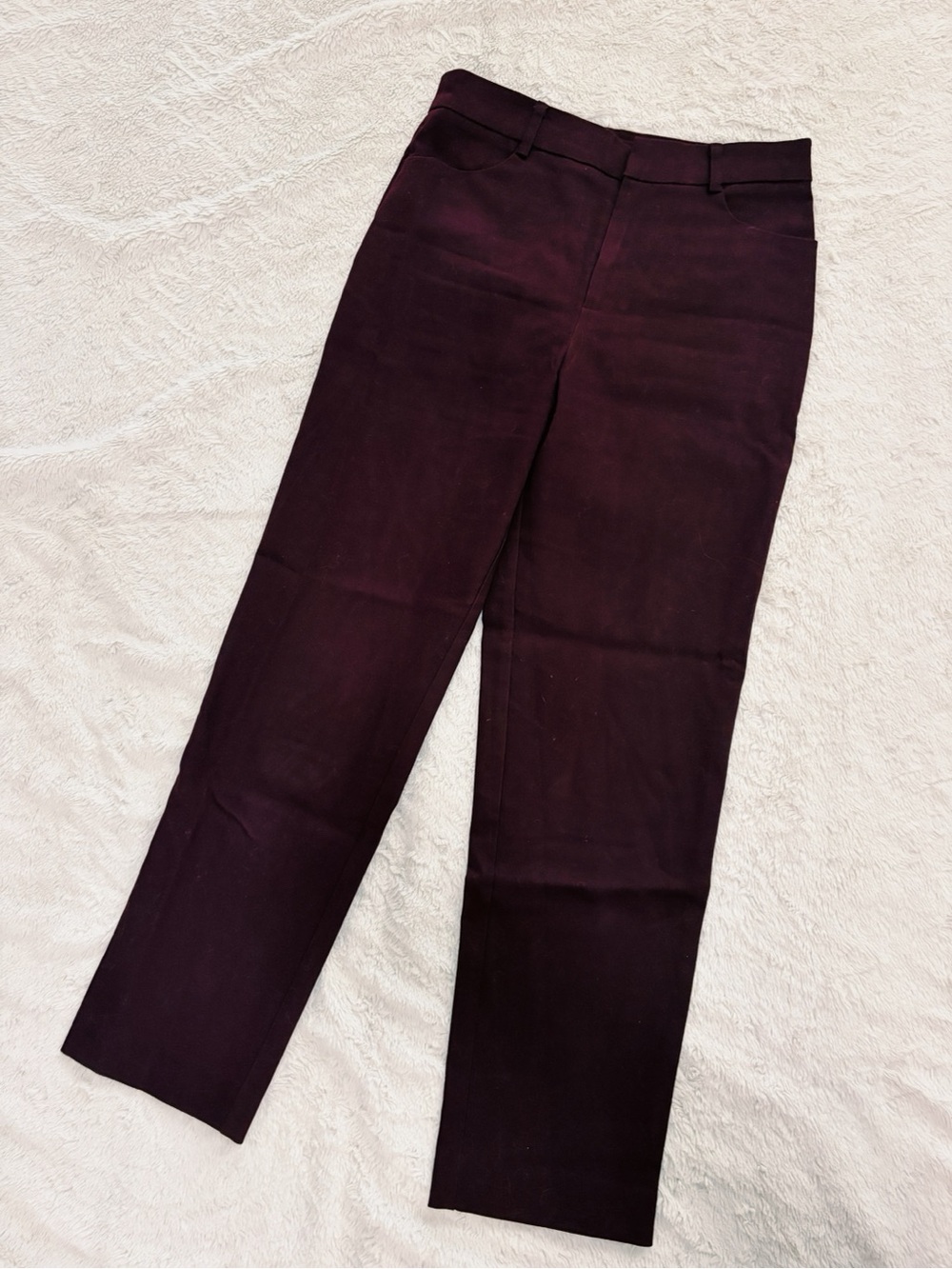 Forever 21 Women's Dark Plum Straight Leg Pants